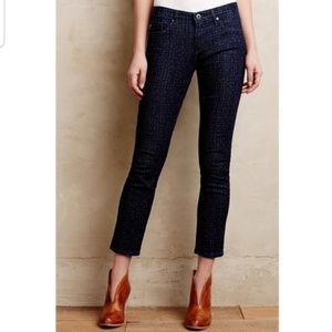 Anthropologie AG Stevie Ankle Slim Dotted Jeans 26